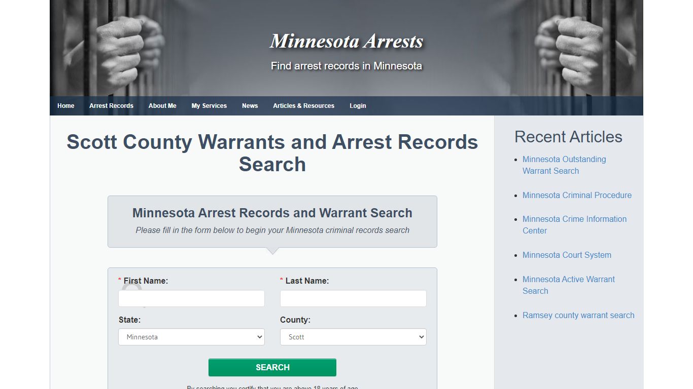 Scott County Warrants and Arrest Records Search - Minnesota Arrests